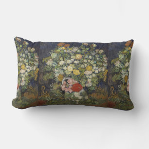 Van Gogh Vintage Bouquet of Flowers in a Vase Lumbar Cushion