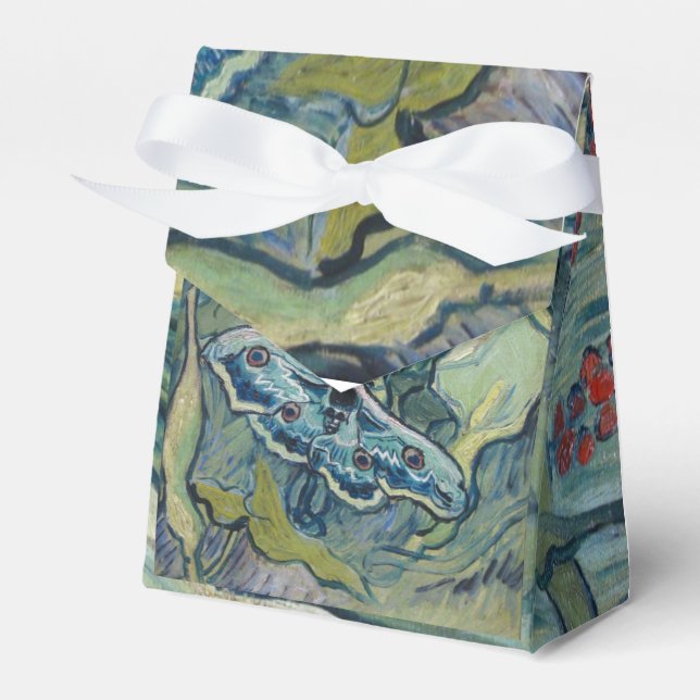 Van Gogh Vintage Great Peacock Moth Favour Box (Front Side)