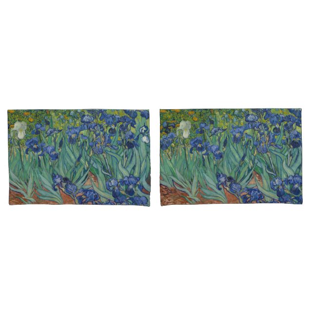 Van Gogh Vintage Irises  Pillowcase (Front-Set)
