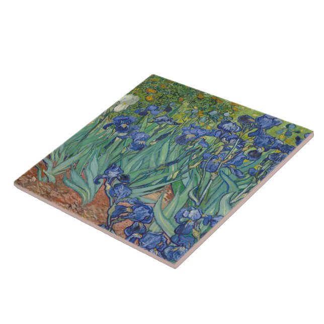 Van Gogh Vintage Irises     Tile (Side)
