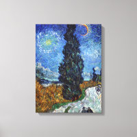 Van Gogh Vintage Road with Cypress and Star
