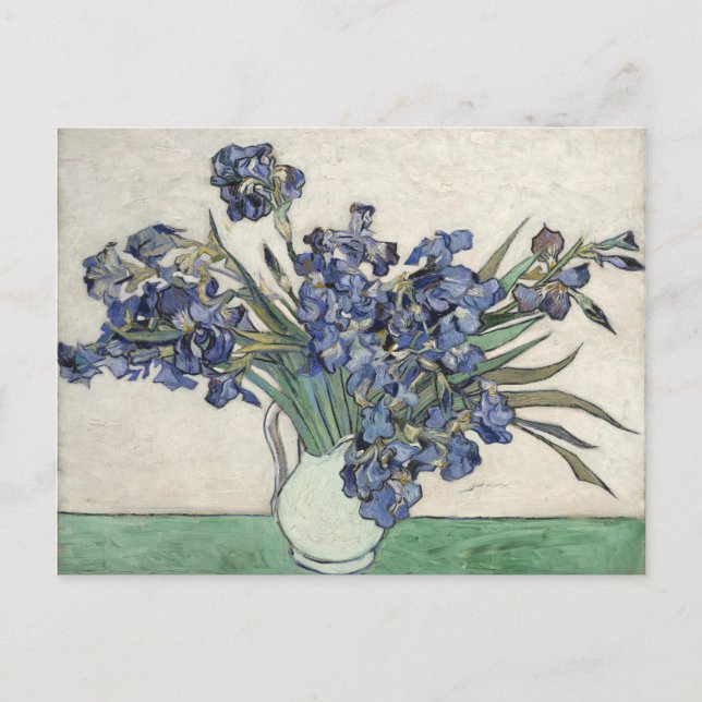 Van Gogh Vintage Vase with Irises Postcard (Front)