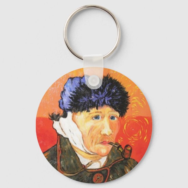 Van Gogh w/Bandaged Ear Key Ring (Front)