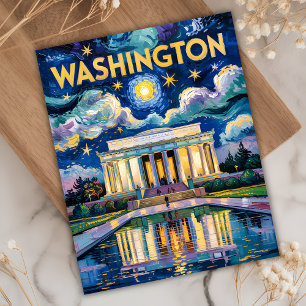 Van Gogh Washington DC Travel Art Lincoln Memorial Postcard