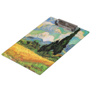 Van Gogh Wheat Field w Cypresses at Haute Galline Clipboard