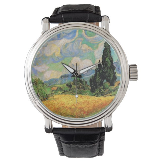 Van Gogh Wheat Field w Cypresses at Haute Galline Watch (Front)