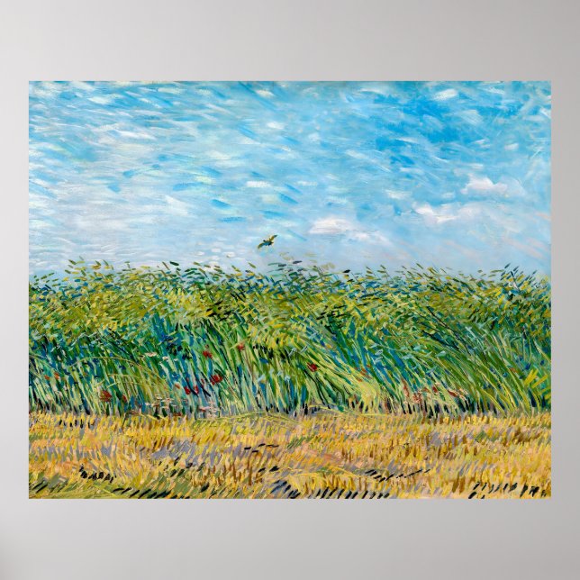 Van Gogh, Wheat Field with a Lark, 1887 Poster (Front)