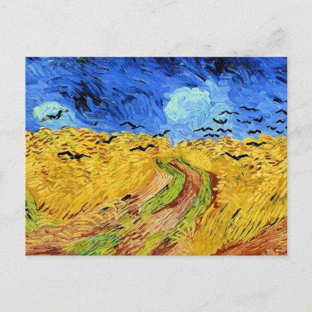 Van Gogh - Wheat Field with Crows, Postcard (Front)