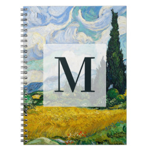 Van Gogh Wheat Field with Cypresses. Impressionism Notebook