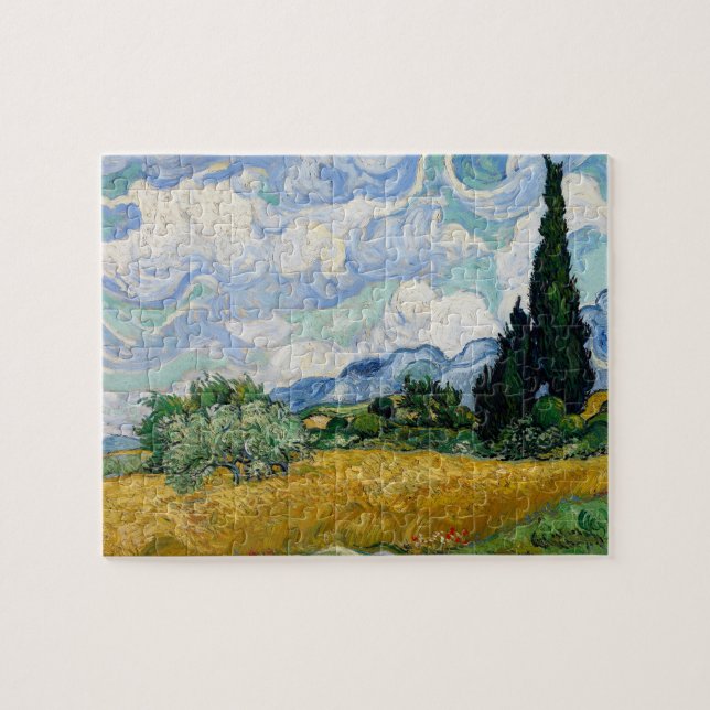 Van Gogh Wheat Field with Cypresses Jigsaw Puzzle (Horizontal)