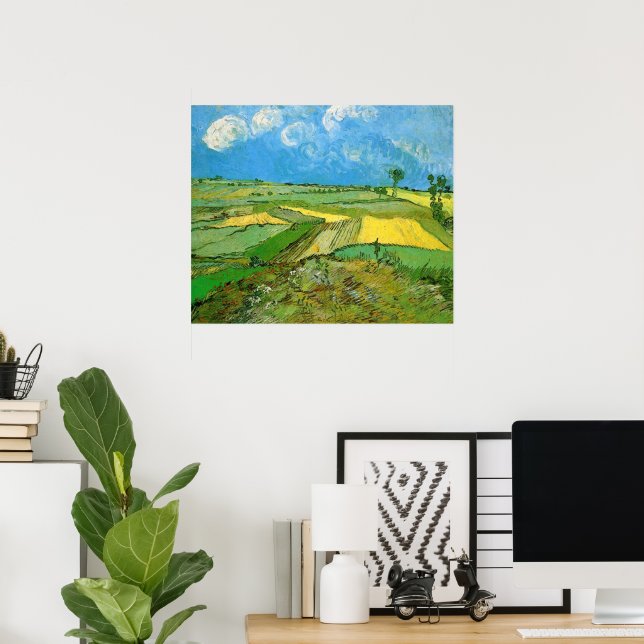 Van Gogh Wheat Fields at Auvers Under Clouded Sky Poster (Home Office)