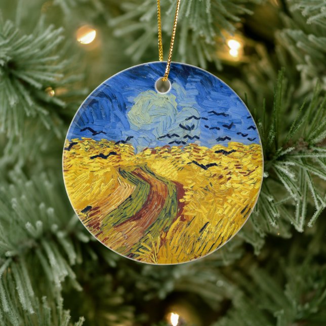 Van Gogh Wheat Fields Famous Impressionism Ceramic Tree Decoration (Tree)