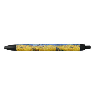 Van Gogh Wheat Fields impressionist Painting Black Ink Pen