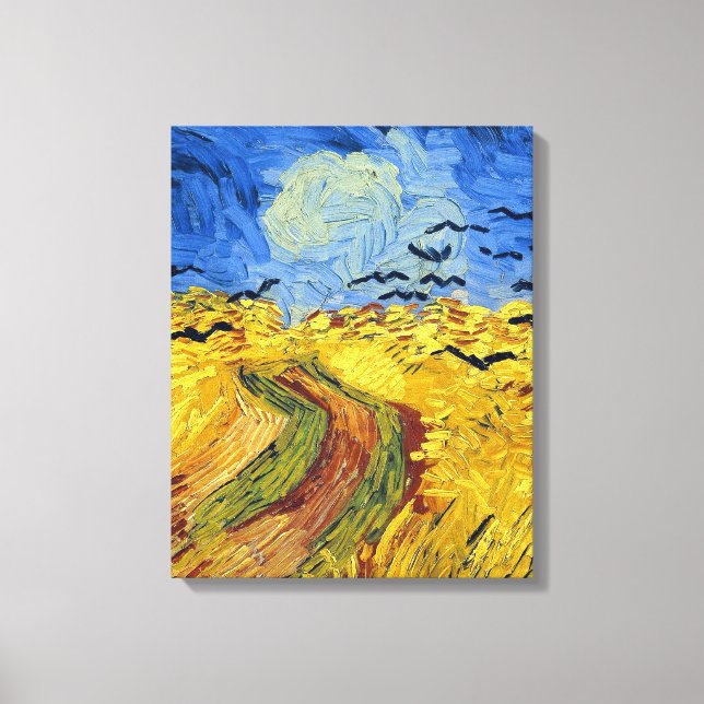 Van Gogh Wheat Fields impressionist Painting Canvas Print (Front)