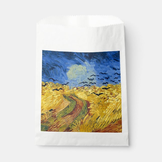 Van Gogh Wheat Fields impressionist Painting Favour Bags (Front)
