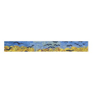 Van Gogh Wheat Fields impressionist Painting Grosgrain Ribbon