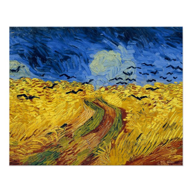 Van Gogh Wheat Fields impressionist Painting Poster (Front)