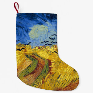 Van Gogh Wheat Fields impressionist Painting Small Christmas Stocking