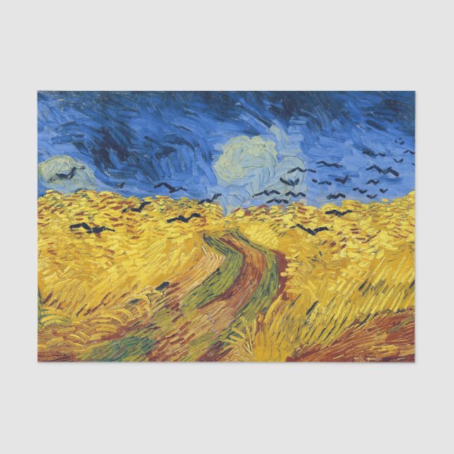 Van Gogh Wheat Fields impressionist Painting Tissue Paper (Front)