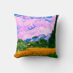 Van Gogh Wheatfield with Cypresses Cushion