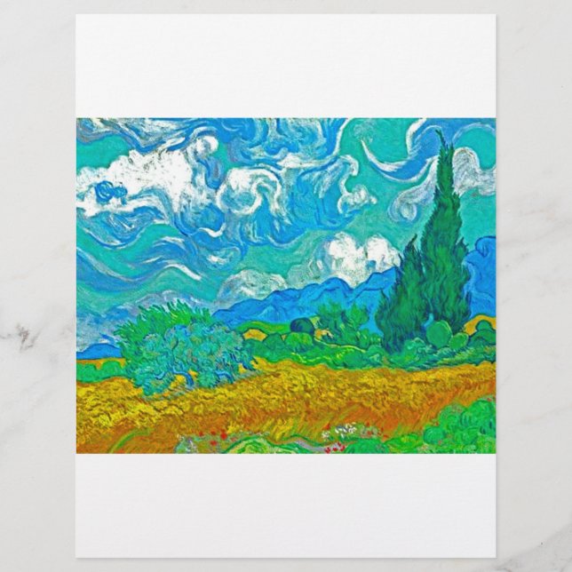 Van Gogh Wheatfield with Cypresses Flyer (Front)