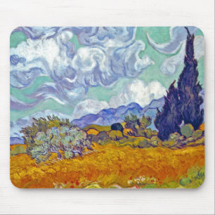 Van Gogh - Wheatfield With Cypresses Mouse Pad