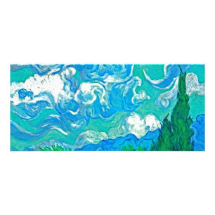 Van Gogh Wheatfield with Cypresses Rack Card
