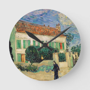 Van Gogh White house night Round Clock
