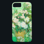 Van Gogh White Roses Case-Mate iPhone Case<br><div class="desc">iPhone Case featuring Vincent van Gogh’s oil painting Vase with Pink Roses (1890). A gorgeous bouquet of roses are in a vase against a green background. A perfect gift for fans of Post-Impressionism and Dutch art.</div>
