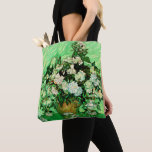 Van Gogh - White Roses, famous painting, Tote Bag<br><div class="desc">Vincent van Gogh painting,  White Roses</div>