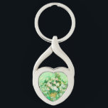 Van Gogh White Roses Key Ring<br><div class="desc">Keychain featuring Vincent van Gogh’s oil painting Vase with Pink Roses (1890). A gorgeous bouquet of roses are in a vase against a green background. A perfect gift for fans of Post-Impressionism and Dutch art.</div>