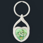 Van Gogh White Roses Key Ring<br><div class="desc">Keychain featuring Vincent van Gogh’s oil painting Vase with Pink Roses (1890). A gorgeous bouquet of roses are in a vase against a green background. A perfect gift for fans of Post-Impressionism and Dutch art.</div>