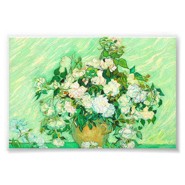 Van Gogh White Roses Photo Print (Front)