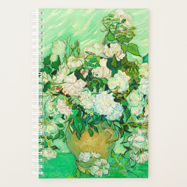 Van Gogh White Roses Planner (Front)