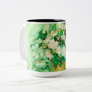 Van Gogh White Roses Two-Tone Coffee Mug