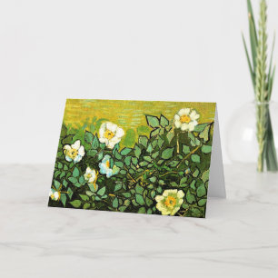 Van Gogh - Wild Roses, Van Gogh painting, Card