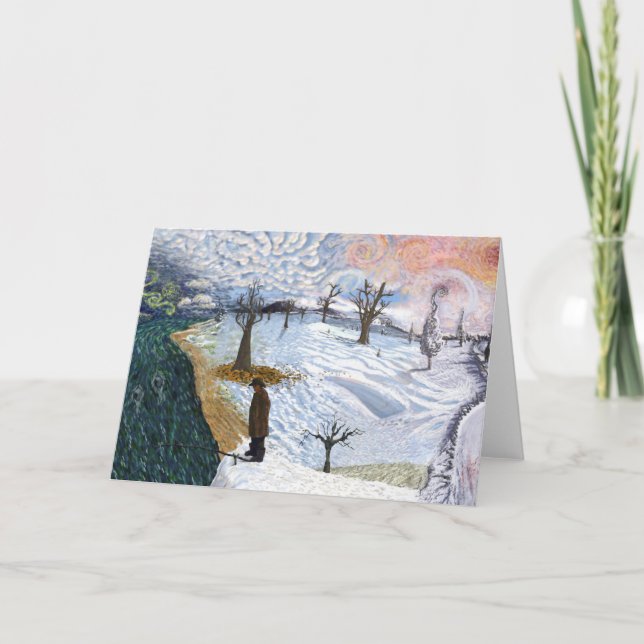 Van Gogh: Winter Landscape Card (Front)