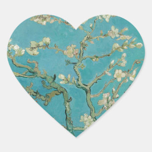 Van gogh's Almond Blossom Heart Sticker