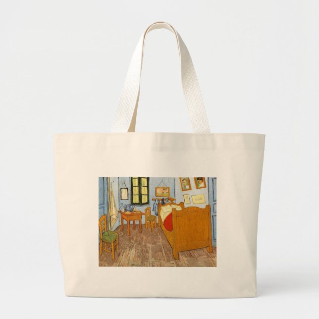 Van Gogh's Bedroom Large Tote Bag (Front)