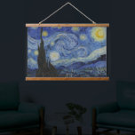 Van Gogh's Classic Painting The Starry Night Hanging Tapestry<br><div class="desc">Vincent van Gogh's "The Starry Night" (1889) is one of his most famous and captivating works, known for its swirling skies, glowing stars, and bold brushstrokes. The painting features a vibrant night sky, filled with swirling patterns of blues and yellows. The stars are large, luminous, and almost surreal in appearance,...</div>