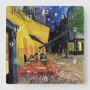 Van Gogh's famous painting, multiple choices Square Wall Clock