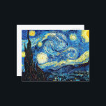 Van Gogh's famous painting, Starry Night, Holiday Postcard<br><div class="desc">Van Gogh's famous painting,  Starry Night holiday postcard. Best seller!</div>