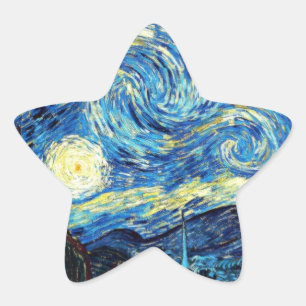 Van Gogh's famous painting, Starry Night Star Sticker
