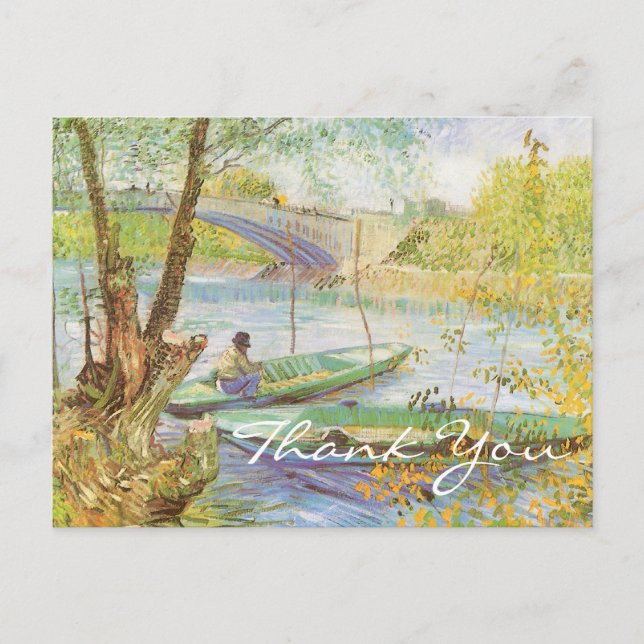 Van Gogh's Fishing in Spring Postcard (Front)