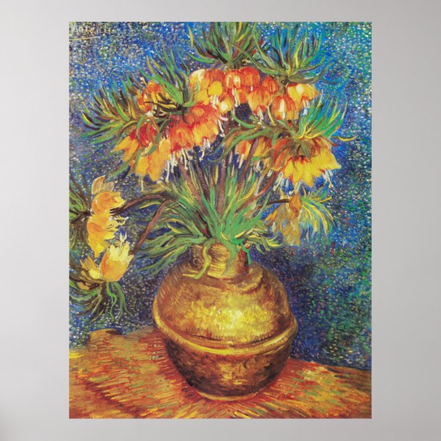 Van Gogh's Imperial Fritillaries in a Copper Vase  Poster (Front)