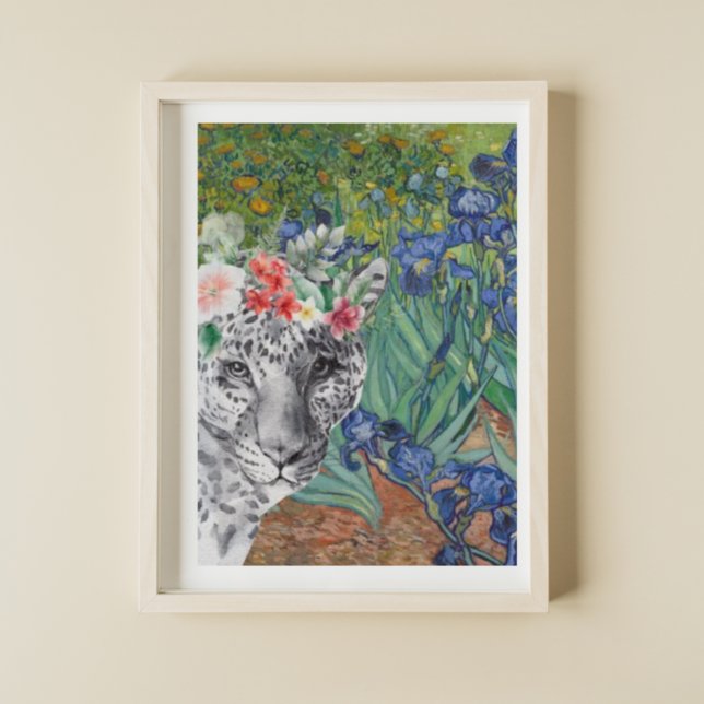 Van Gogh's Irises and Fancy Leopard Poster (Creator Uploaded)