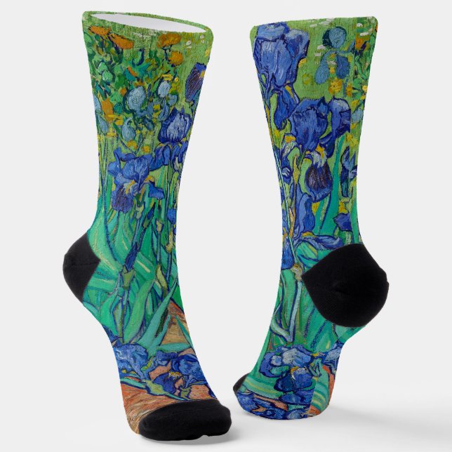 Van Gogh's Irises Socks (Angled)