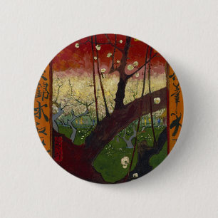Van Gogh's Japonaiserie after Hiroshige 6 Cm Round Badge