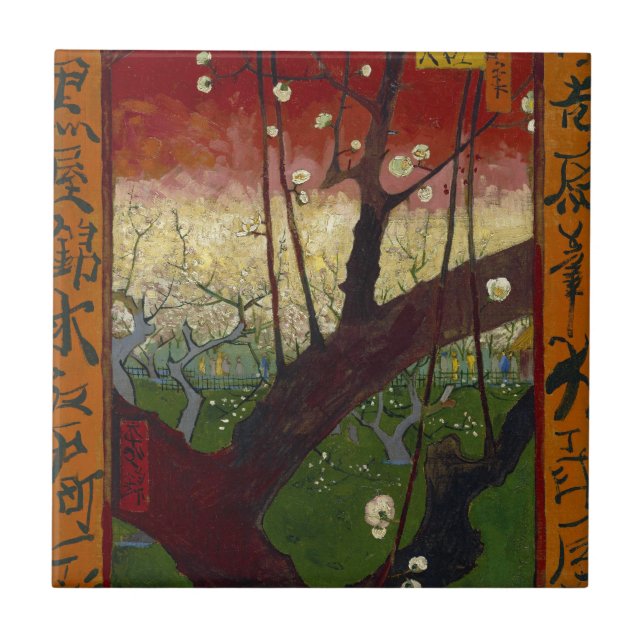 Van Gogh's Japonaiserie after Hiroshige Tile (Front)