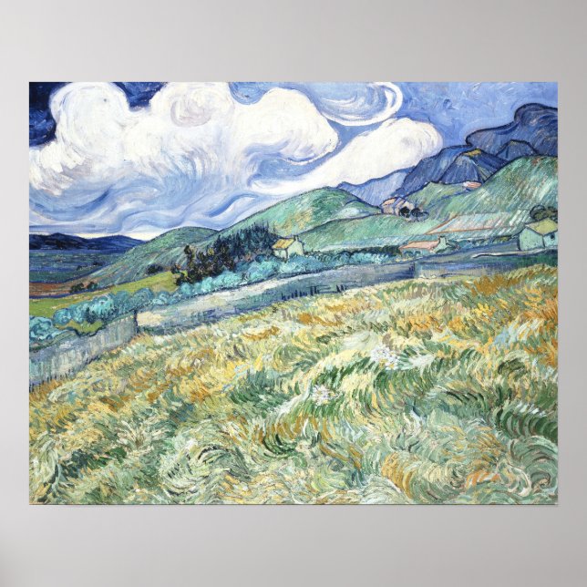 Van Gogh's Landscape from Saint-Rémy Canvas Print  (Front)